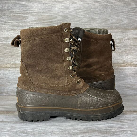 Rocky Men’s Thinsulate 200 Grams Brown Leather Winter Boots Size 10 - Picture 6 of 9